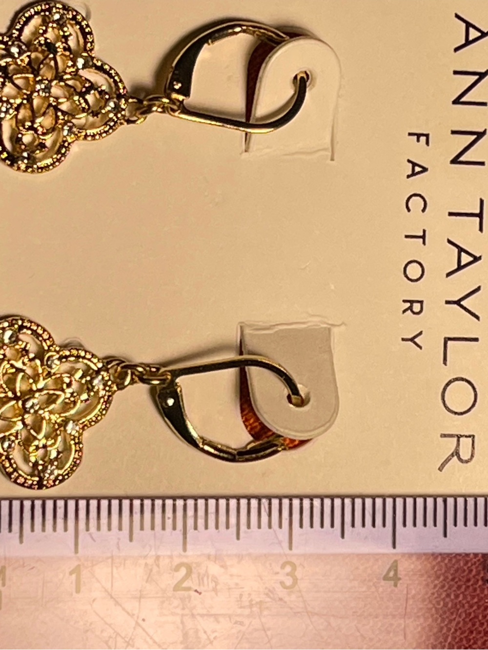 Ann Taylor Gold Filigree Drop Earrings and Necklace - Picture 7 of 7